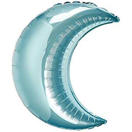 ANAGRAM 26 in. Pastel Blue Crescent Flat Foil Balloon 41190